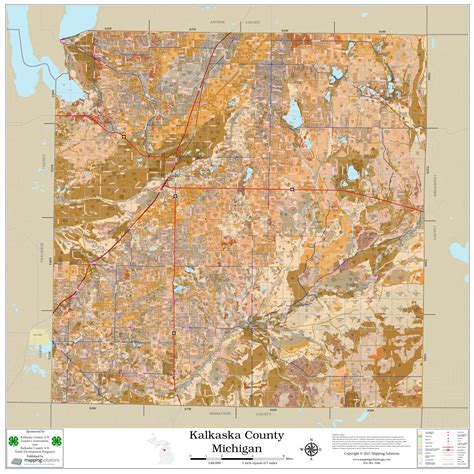 Kalkaska County Michigan 2021 Soils Wall Map | Mapping Solutions