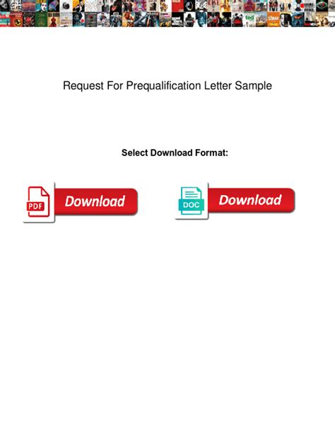 Fillable Online Request For Prequalification Letter Sample Request For