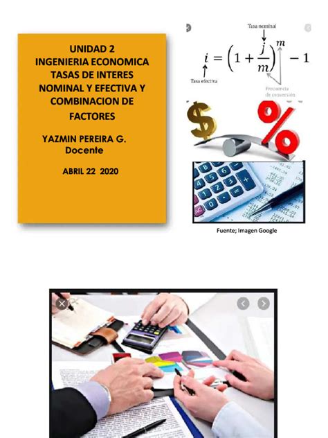 Pdf Unidad 2 Tasas De Interes Nominales Efectivas Y Combinacion De Factores Distancia Compress Pdf