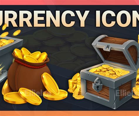 Artstation 4 Currency Icons Game Assets