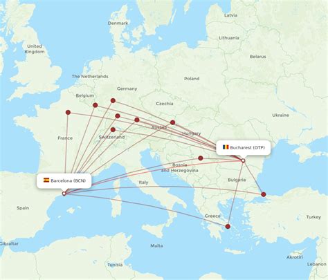 All Flight Routes From Barcelona To Bucharest Bcn To Otp Flight Routes