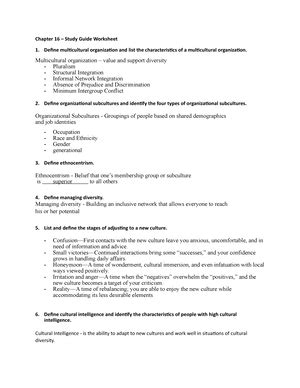 Mgmt Ch Assesment Study Guide Self Assessment Managerial