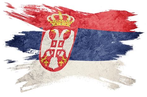 Premium Photo Grunge Serbian Flag Serbia Brush Stroke