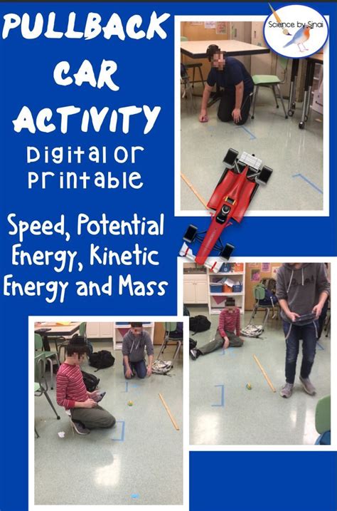 PULLBACK TOY CAR SPEED LAB ACTIVITY Potential Kinetic Energy Mass MS