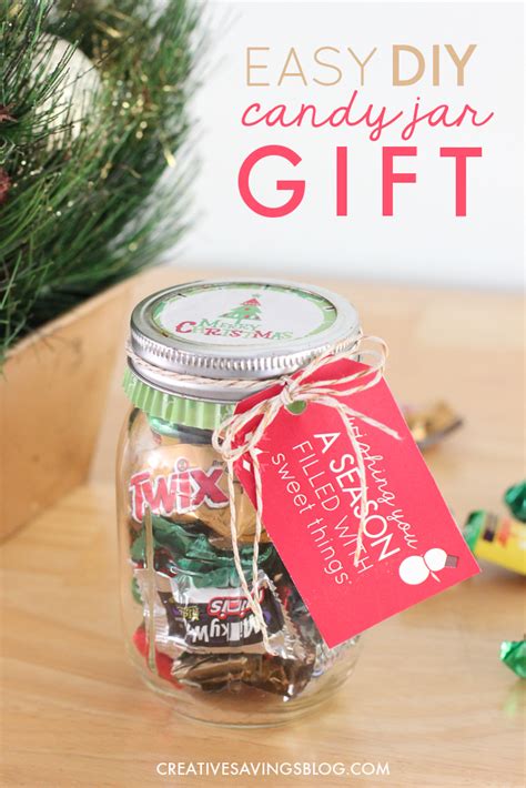 Super-Easy DIY Candy Jar | With Cute Printable Gift Tags