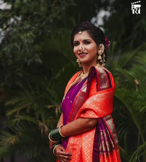 Marathi Brides Who Wore The Prettiest Plum Sarees Wedmegood