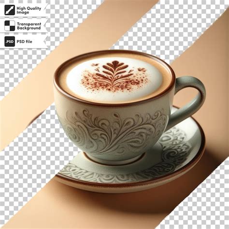 Copo De Cappuccino Em Psd Em Fundo Transparente Psd Premium