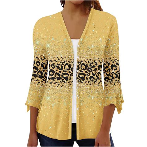 Jggspwm Women Sleeve Tops Flare Sleeve Cozy Tunic V Neck Cardigans