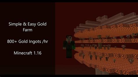 Simple Easy Gold Farm 800 Gold Ingots Hr Minecraft 1 16 YouTube