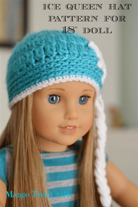 Mango Tree Crafts Ice Queen Crochet Hat Pattern For 18 American Girl Doll