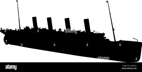 silhouette ship titanic vector Stock Vector Image & Art - Alamy