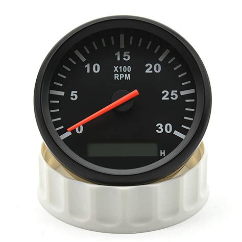 Universal Mm Marine Tachometer Rpm Gauge With Lcd Digital Hour