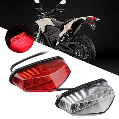 Motocicleta Modificada Traseira Traseira Luz LED Freio Luz De Advert