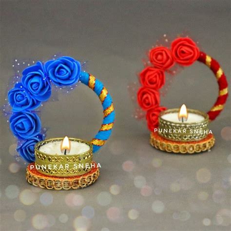 Diya Stand Making At Home Diwali Decoration Ideas Diwali Craft