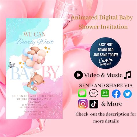 Hot Air Balloon Gender Reveal Png Etsy