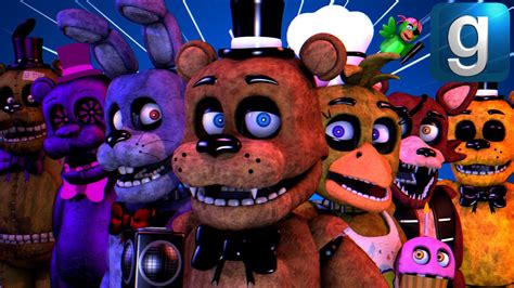 Gmod Fnaf Review Brand New Fnaf 1 Stylized Animatronics Youtube