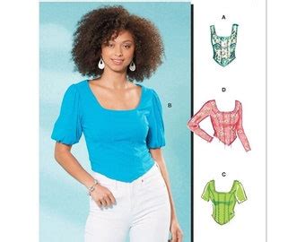 Misses Pullover Tops 4 Styles Mccall S Sewing Pattern M7359 Etsy