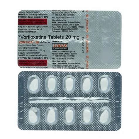 Vortica Mg Tablet At Rs Stripe Vortioxetine Tablet In Nagpur