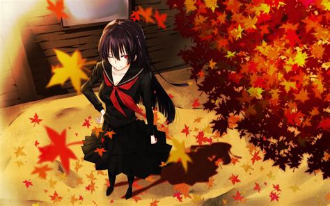 cute anime girls autumn wallpapers wallpaper cave