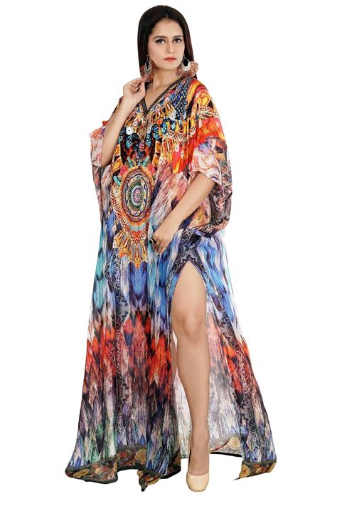 Designer Print Silk Kaftan Women Silk Kaftan Resort Wear For Etsy