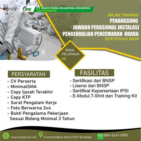 Sertifikasi BNSP Pusat Sertifikasi Pelatihan Perpanjangan K3