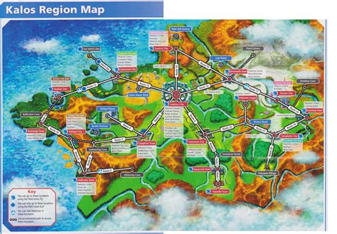 Kalos Region Map : pokemon