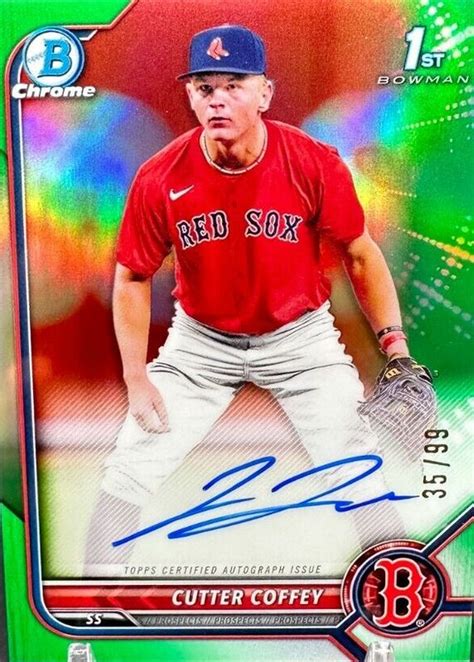 Cutter Coffey 2022 Bowman Draft CDA CC Chrome DP Auto Green