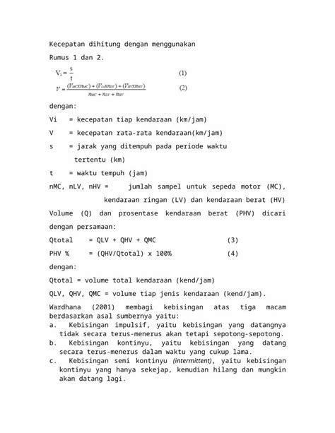 DOC Rumus Kebisingan DOKUMEN TIPS