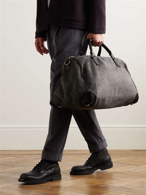 Bennett Winch Commuter Leather Trimmed Suede Holdall For Men Mr Porter