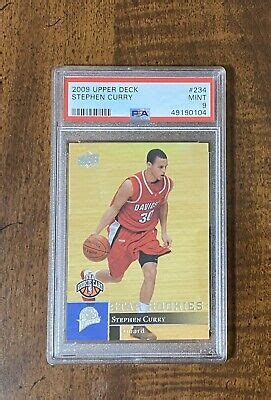 Upper Deck Star Rookies Stephen Curry Psa Mint Rookie Rc