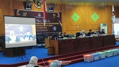 Rapat Pleno Terbuka Rekapitulasi Penghitungan Perolehan Suara Tingkat