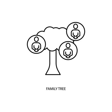 family tree concept line icon. Simple element illustration.family tree ...