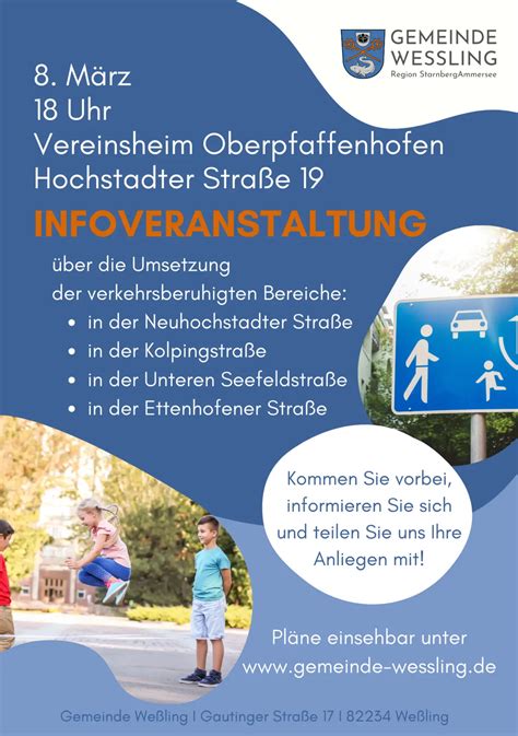 Gemeinde We Ling Infoveranstaltung Zur Verkehrsberuhigung