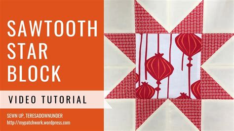 Sawtooth Star Quilt Block Video Tutorial YouTube