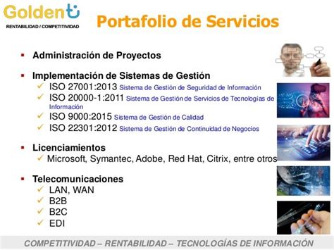 Golden Ti Portafolio De Servicios En Ti