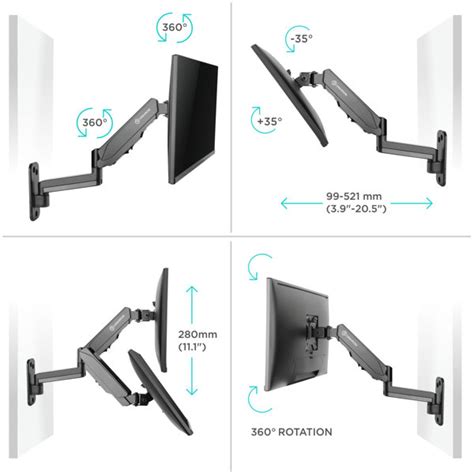 ONKRON Articulating Tilt Swivel Universal Wall Mount For 20 32 Flat