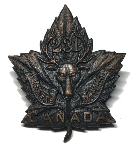 Canadian 231st Bn Seaforth Highlanders Cef Ww1 Collar Badge