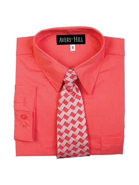 Avery Hill Boys Long Sleeve Dress Shirt with Windsor Tie - Walmart.com