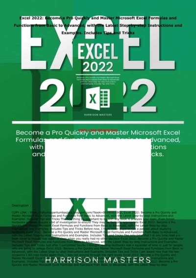 Pdf Excel Become A Pro Quickly And Master Microsoft Excel