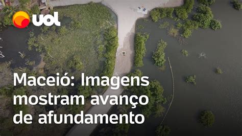 Maceió Imagens aéreas mostram avanço de afundamento do solo de mina da