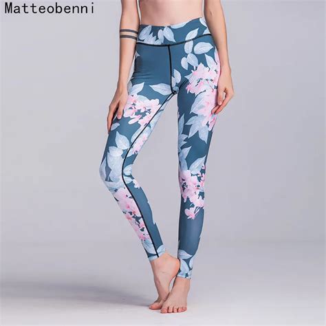 Buy Printed Yoga Pants Women High Waist Push Up Sport