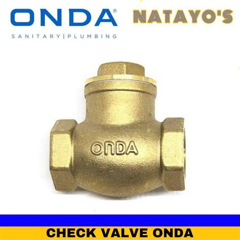 Swing Check Valve Kuningan 1 Inch Onda Lazada Indonesia