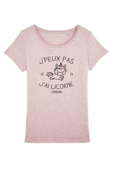 Tshirt Femme Je Peux Pas J Ai Licorne I Tshirt Corner