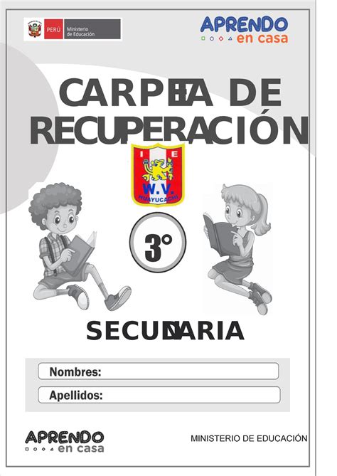 Carpeta Recuperacion 3RO CARPETA DE RECUPERACIÓN 3 SECUNDARIA