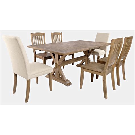 Jofran Carlyle Crossing 7 Piece Dining Table And Chair Set Simply