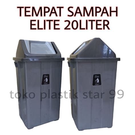 Jual TEMPAT SAMPAH TUTUP 20LTR ABU Shopee Indonesia