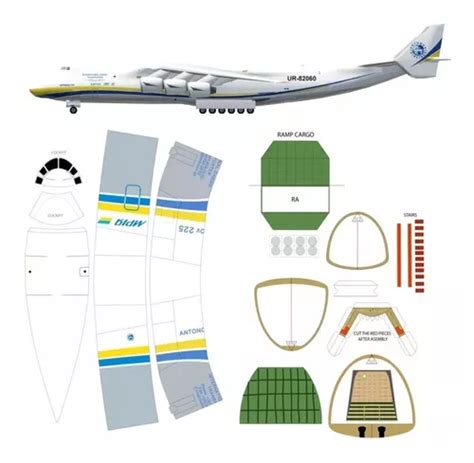 Antonov 225 Mriya 1:100 Archivo Papercraft Sin Errores
