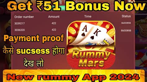 New Rummy App Rummy Mars 51 Bonus Today Lanch Rummy Games Best Rummy