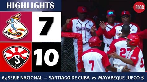 63 Serie Nacional Highlights Mayabeque Vs Santiago De Cuba Juego