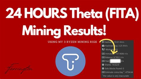 24 HOURS Mining Theta FITA Results Was It Profitable YouTube